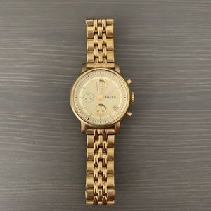 Fossil gold watch lightly used